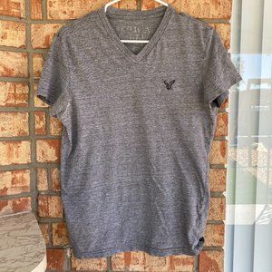 Men's American Eagle Grey Plain Tshirt (Small)